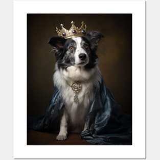 Majestic Border Collie - Medieval Queen of the Realm Posters and Art